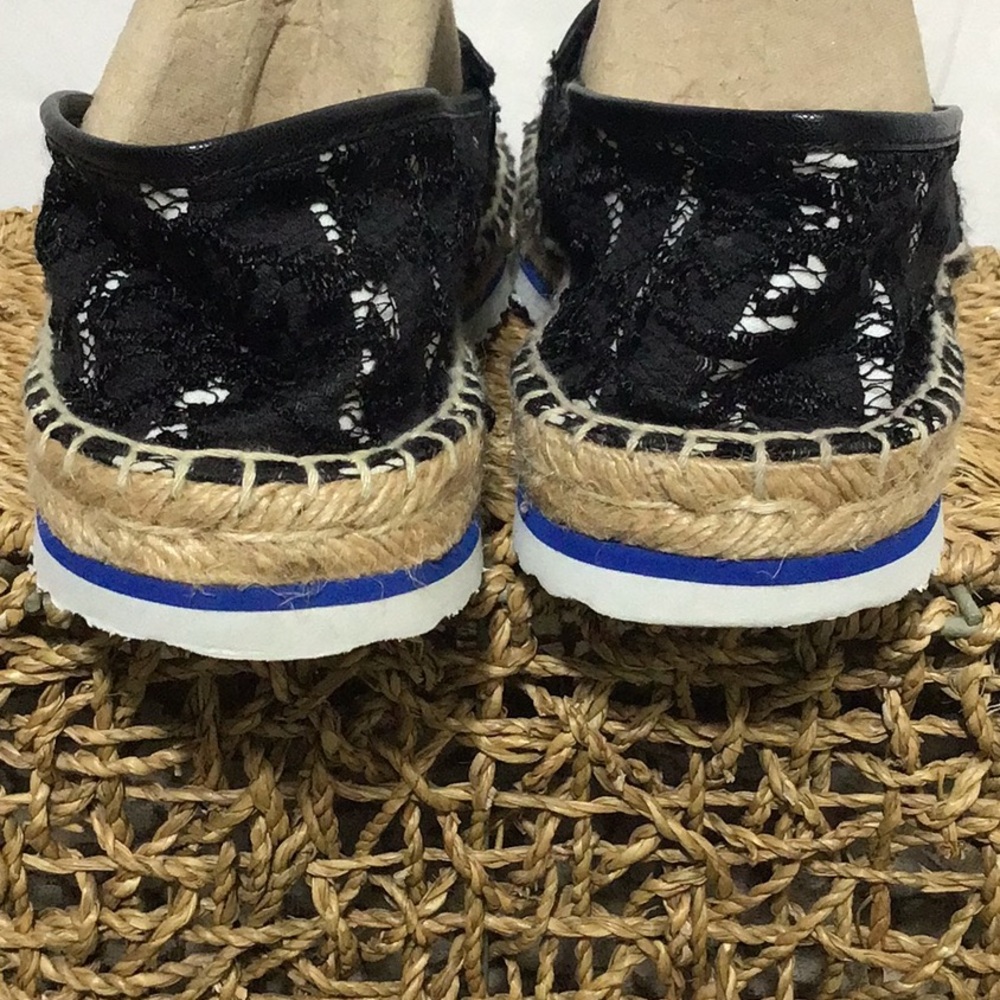 Kenzie Black White Espadrilles Sz 10 - Picture 6 of 7